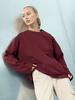 Damen Rundhals Langarm T-Shirt Lockerer Schnitt Pendler Freizeit Oberteil