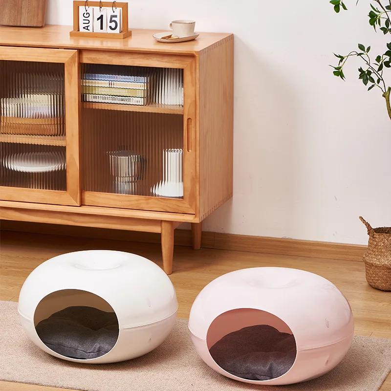 Haustier Katzenstreu Kleiner Hund Plastik Zwinger Halboffen Vier Jahreszeiten Allgemein Bequem Atmungsaktiv Haustierbedarf Katzenbetten