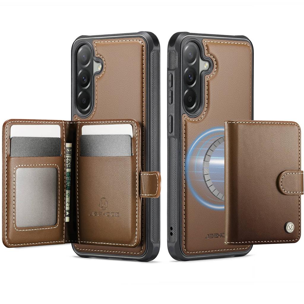 Custodia a Portafoglio per Samsung Galaxy A37 A57, Premium 2-in-1 Porta Carte Magnetico Staccabile, con Copertura Antiurto con Blocco RFID
