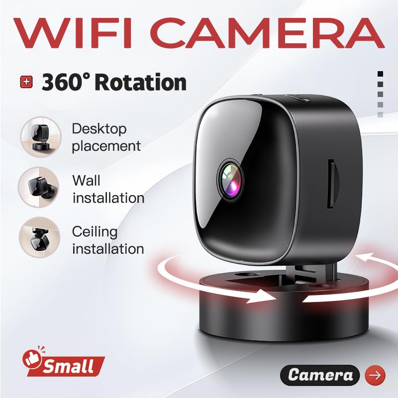 Mini Cameră WiFi HD 1080P Wifi Monitor Inteligent Camere de Supraveghere Monitorizare la Distanță Camere Video Rotativă la 360° Camere de Supraveghere Video pentru Securitate