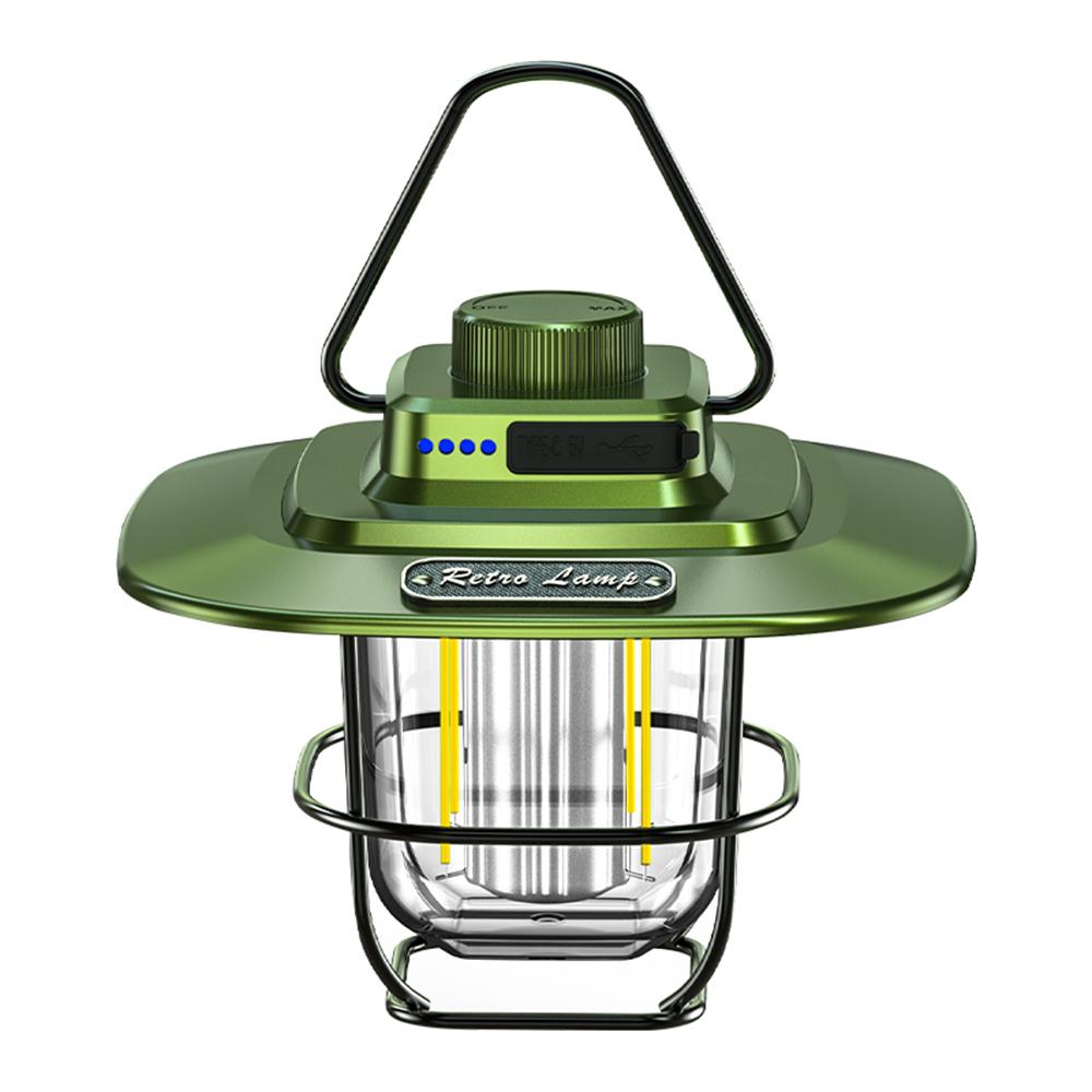 LED Camping Lamp Retro Hanging Tent Lamp Waterproof Dimmable Camping Lights Outdoor Tent Lamp Emergency Light Lantern