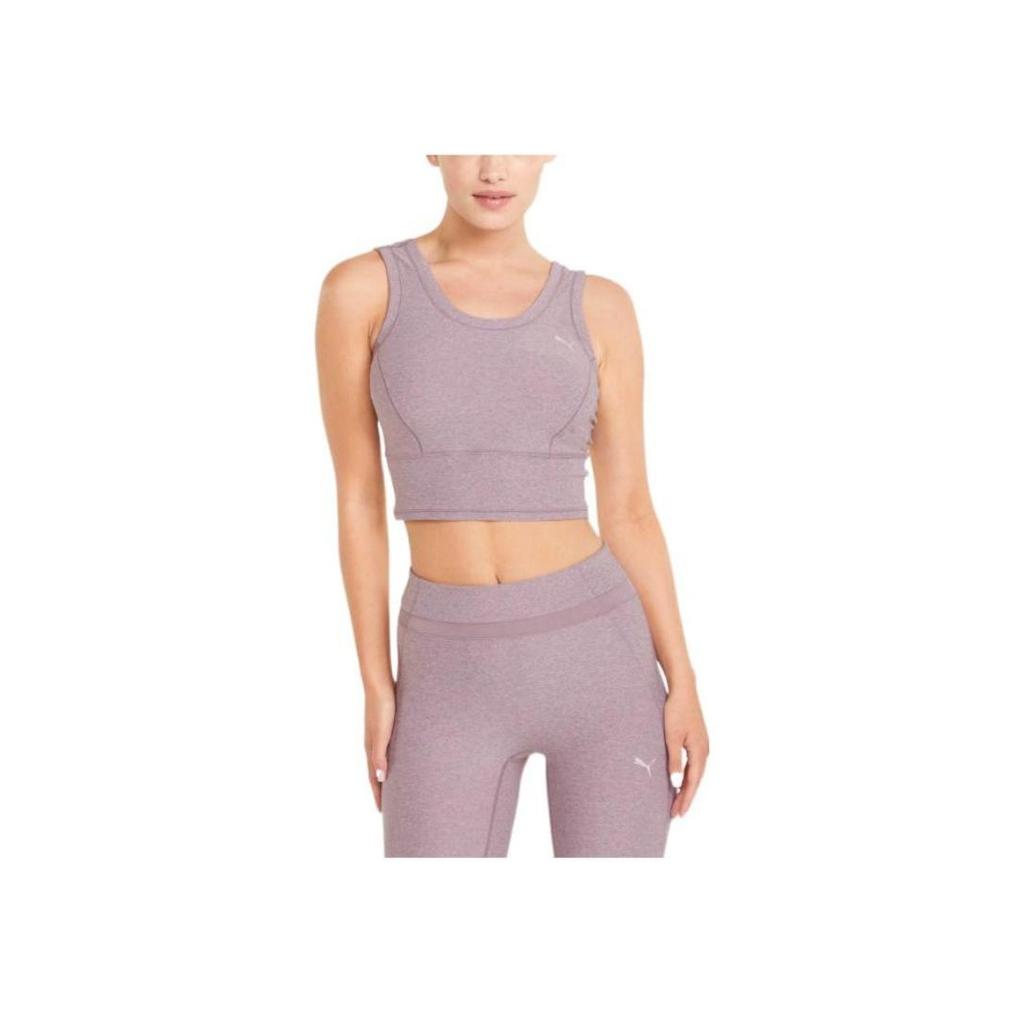 Puma Studio Yoga Series Solid U-Shape Yoga Crop Sleeveless Training Sports Tank Women tops 521563-18