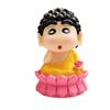 Lotus Buddha Crayon Shin-chan Figurine: Trendy Anime Car Ornament & Desktop Doll Gift.