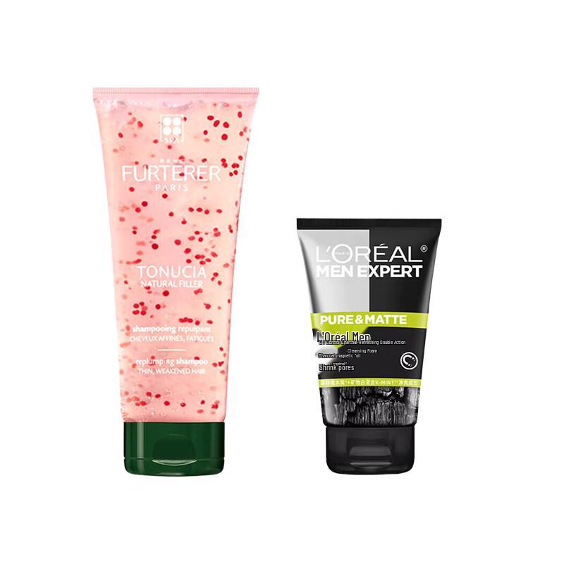 L'Oréal Men's Oil Control Gesichtsreiniger & René Furterer Shampoo Set