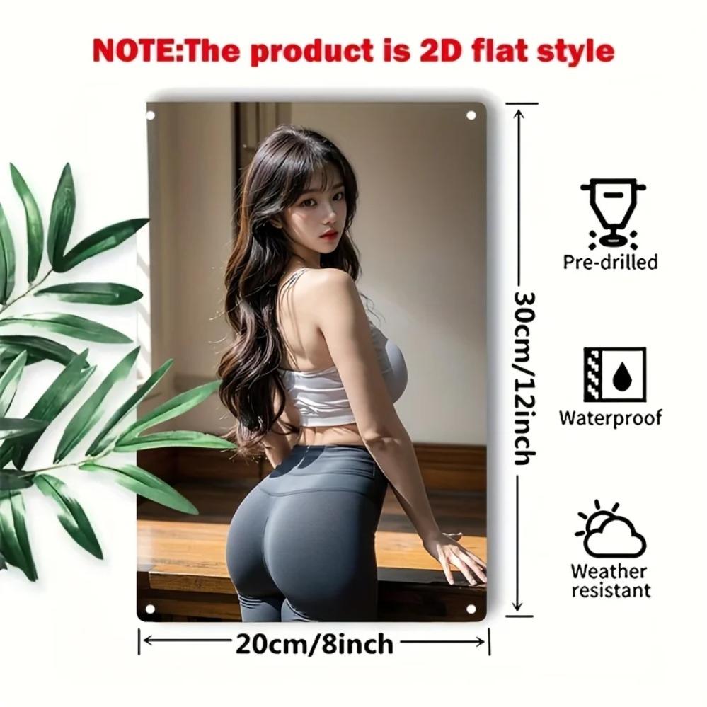 Iron Wall Art Metal Sign Women Home Decor Durable Wall Hanging for Cafe Bar Office Christmas Gift
