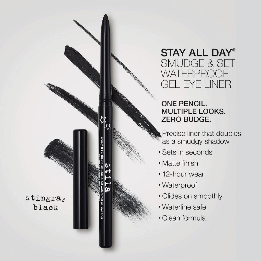 Stila Stay All Day SmudGe   Set Waterproof Gel Eye Liner 0.012 Oz   0.35 G stinGray Black