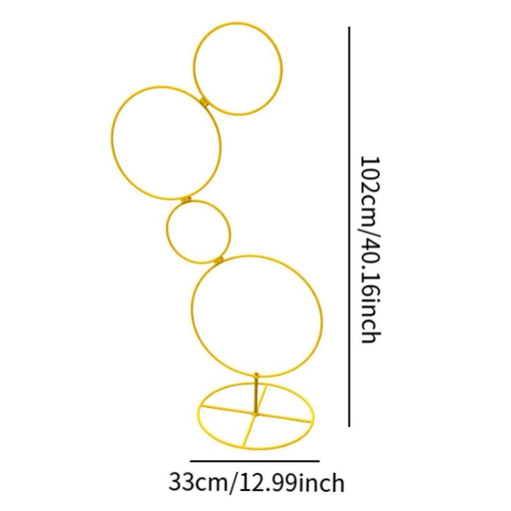 2 Pieces Wedding Flower Stand Decorative Metal Round Backdrop Rack for Baby Shower Event Ceremony Events Reception Shopping Mall
