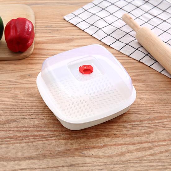 Vegetable Steamer Box Stackable Design Steaming Tray with Lid Microwave