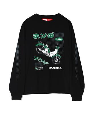 PHYPS MOTORCYCLE Honda Anime Super Cub Long Sleeve Black