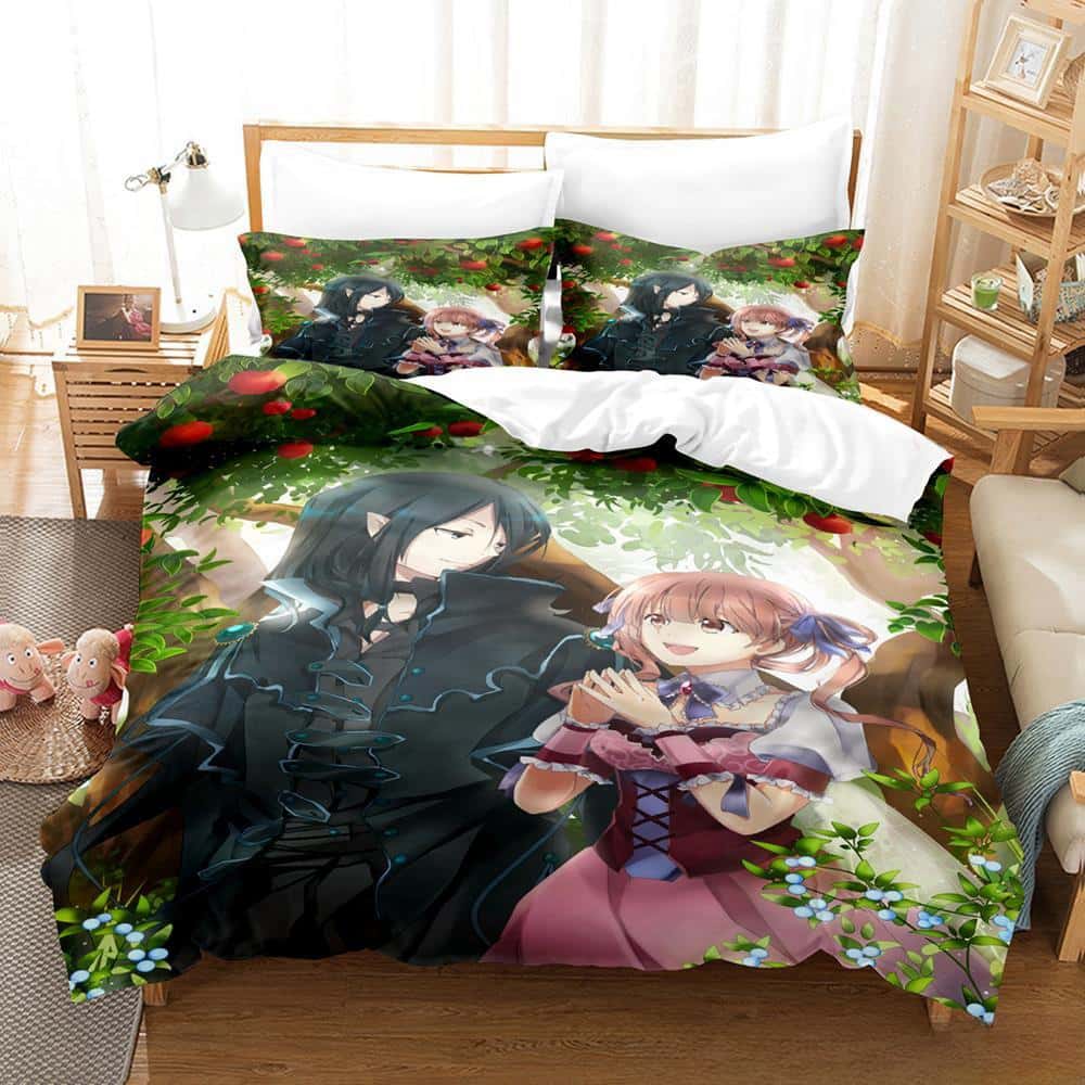 New Kawaii Anime Sugar Apple Fairy Tale Bedding Set Single Twin Full Queen King Size Bed Set Adult Kid Bedroom Duvet cover Sets