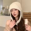 Korean Version of Autumn and Winter New Hat for Women Rabbit Wool Knitted Wool Hat Solid Color Versatile Winter Warm Ear Protection Hat Trendy