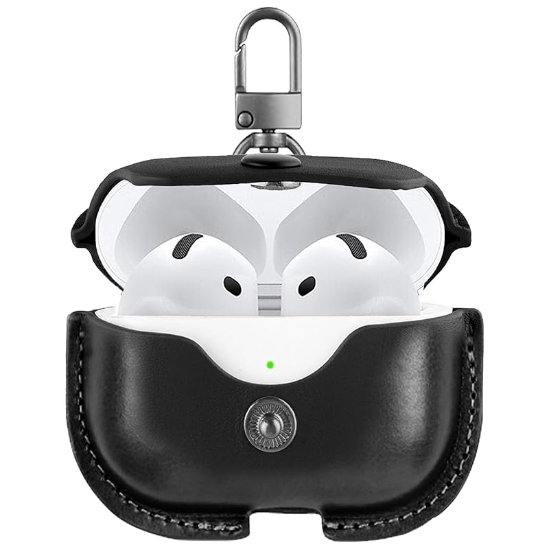 

YAODLE AirPods 4 case 4th generation (2024) air pods 4 PU leather genuine leather italian leather for airpods 4 cover luxury Full protection