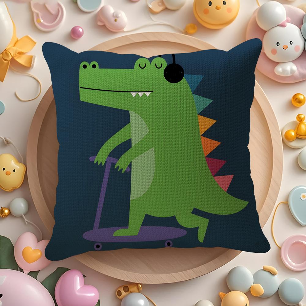 Cartoon Geometric Animal Pattern Pillow Case Pattern Printed Pillowcase for Living Room Sofa Cushion Cover  Bedroom Decor