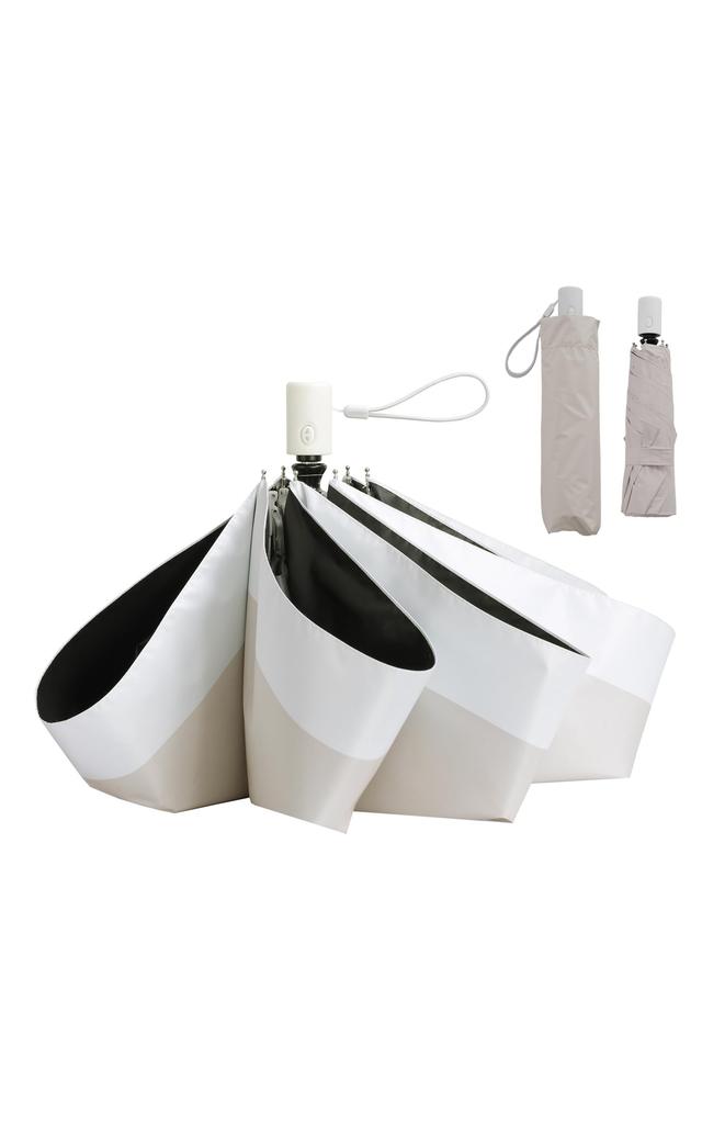 Folding Parasol with UV Protection Certified Light Blocking and UV Automatic for Suitable for Sun and X (100%) [Third-Party 100% Protection, One-Touch