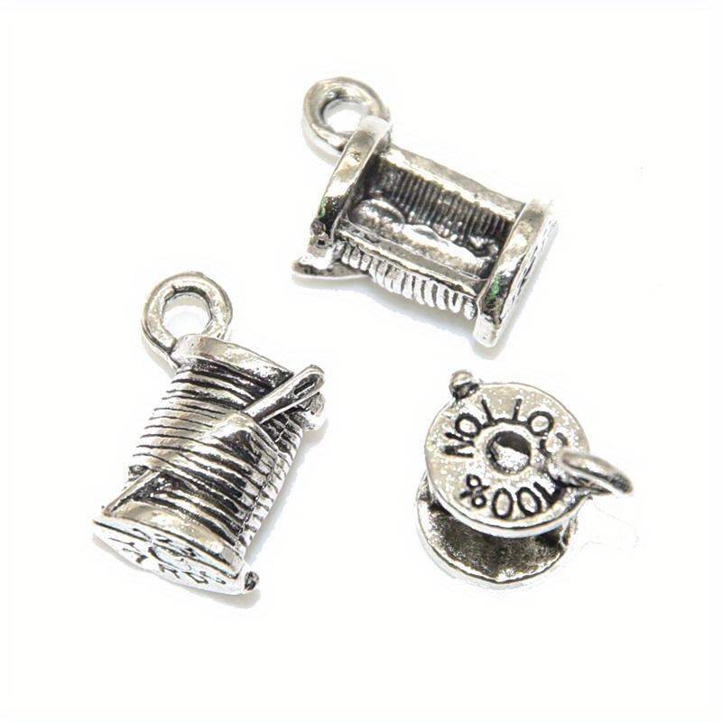 Tailor Tools Pendant DIY Alloy Jewelry Buttons 18pcs Mixed Sewing Collection Charms Antique Alloy Metal Scissors Pipe Yarn Knot Button