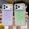 Shining Diamond Gradient Star Sequin Case For 17 16 16E 15 14 13 12 11 Pro Max Plus Rhinestone Transparent Glitter Cover