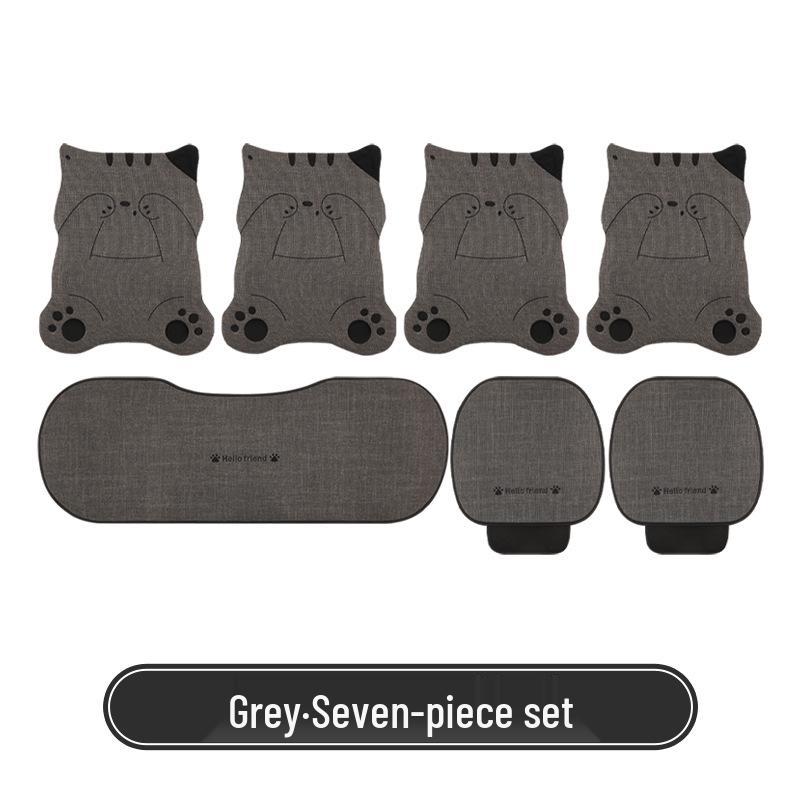 Cartoon Cute Girl Shy Cat Car Seat Cushion for All Seasons, Fits Volkswagen Golf, Bora, Sagitar, Tharu.