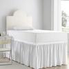 Ruffled Bed Skirt Solid Color Wear Resistant Washable Non-Fading Extra Long College