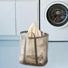 Wall Mounted Nylon Mesh Laundry Basket Foldable Mesh Laundry Hamper  Bathroom