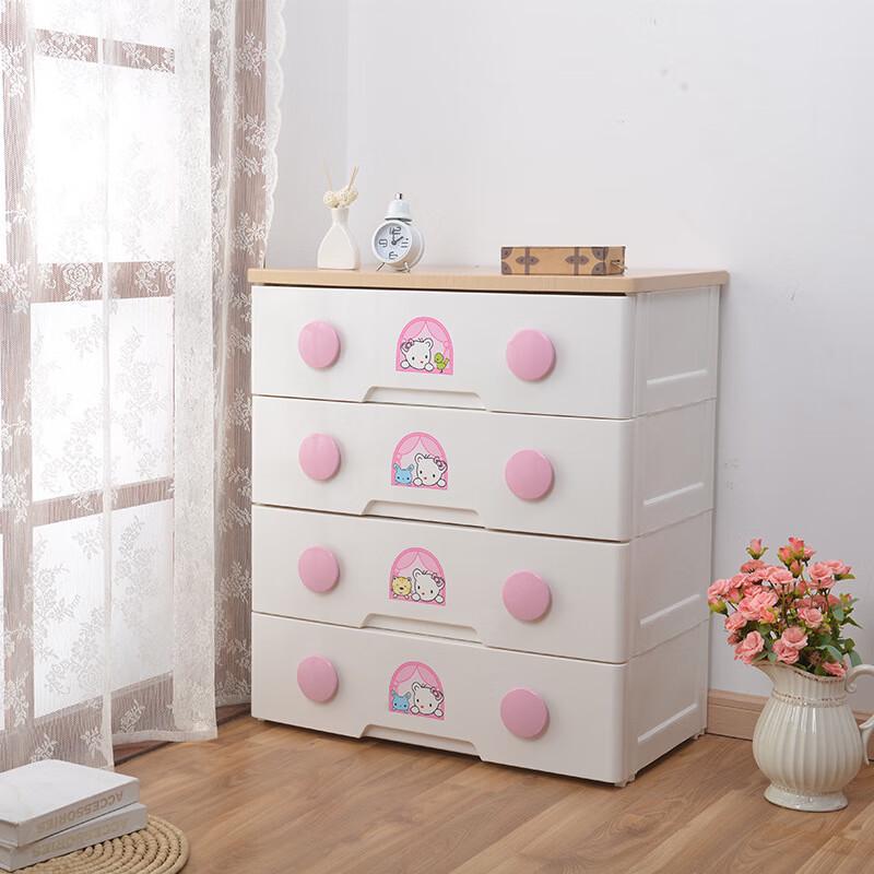 WEZHO Wooden Top 5-Tier Drawer Storage Cabinet