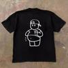 Loose Fit Cotton Tshirt Short Sleeve Double Thread Pure Cotton American Retro Style Couples Tee Unisexs Casual Breathable Sum