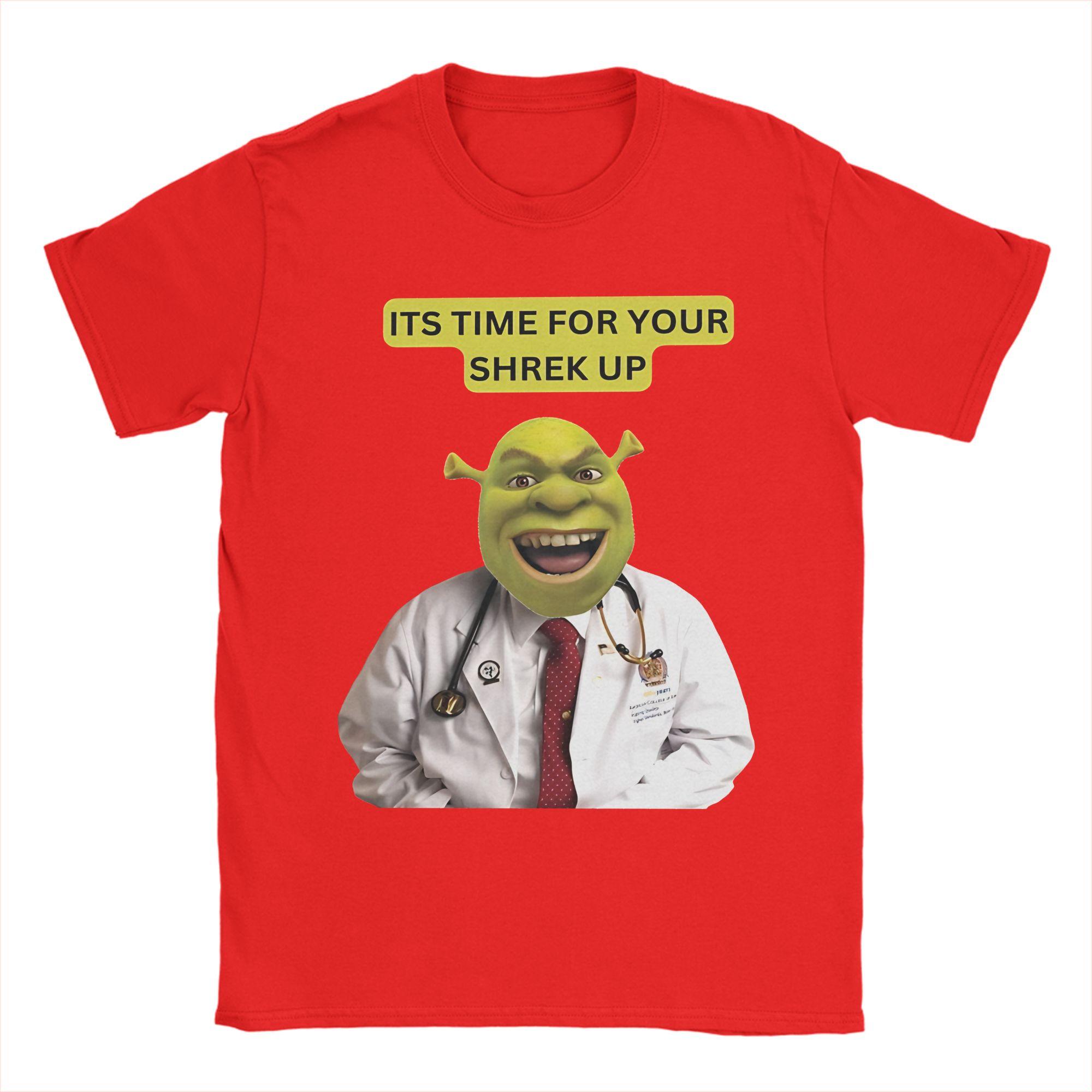 

Unisexs TShirt Time for Shreks Up Dr Now Meme Vintage Pure Cotton Tee Shirt Short Sleeve T Shirt Round Neck Clothes Gift Idea S
