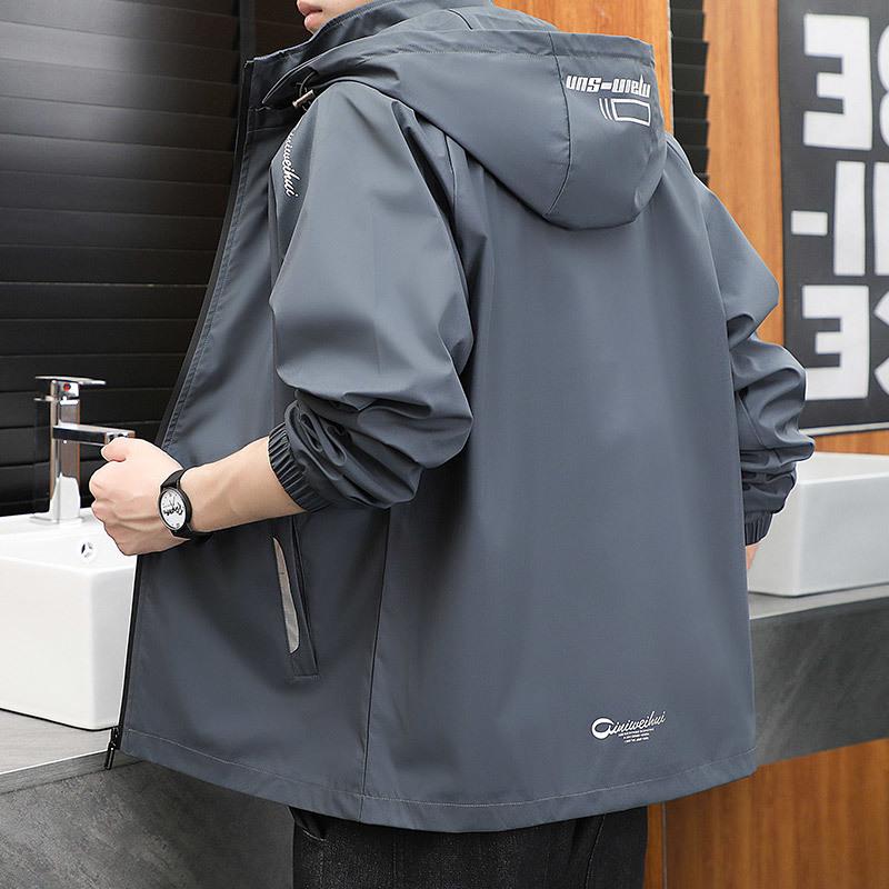 Autumn and Winter Coat Jacket with Hat New Windproof Trend Versatile Hooded Men's Clothing