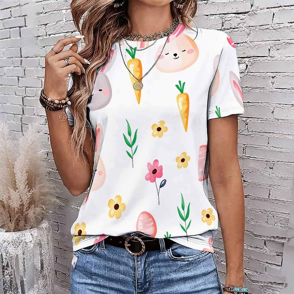 Fashion Women Retro Animal Patterns Print T Shirt Funny Casual O-neck Short Sleeves T-shirt Summer Female Tee Shirt