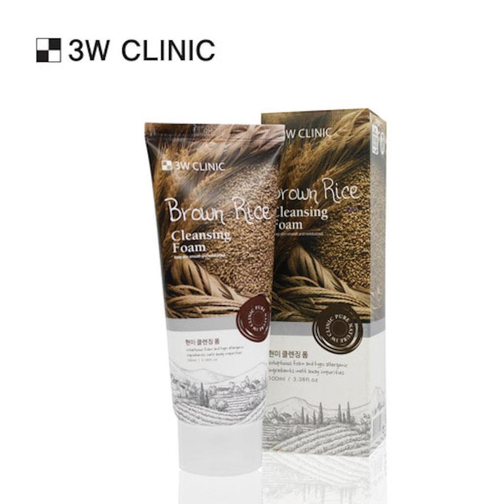 3w Clinic Brown Rice Cleansing Foam 100ml (3 Options)