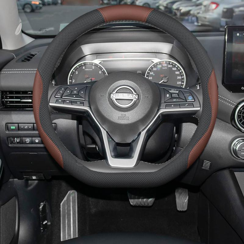 Nissan Sylphy 14th Gen Steering Wheel Cover - Anti-slip, Odorless, No-Sew Leather