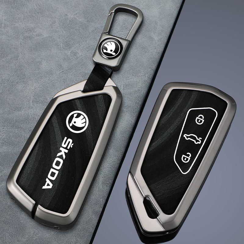 EBL2 Car Smart Remote Key Case Cover For Skoda Superb A7 Kodiaq Octavia A8 2021 Protector Holder Shell Keyless Keychain Accessories