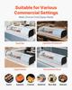 Sushi Display Case Refrigerator, 52L Commercial Sushi Case, 5-Pan Countertop Showcase with Curved Glass, LED Lighting, and Digital Temperature