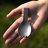 1/2/3/4Pcs Titanium Spoon Spork Ultralight Portable Cutlery Foldable Handlle Tableware For Outdoor Camping