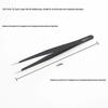 Anti-Static Stainless Steel Fine Tip Bent Tweezers for Precision in Eyelash, Eyebrow, Bird's Nest, and Hair Removal