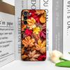 Hand-Painted Autumn Maple Leaf Phone Case for Samsung Galaxy S25 S24+ S23 Ultra S22 Plus S21FE M53 M34 5G Shockproof Soft Cover