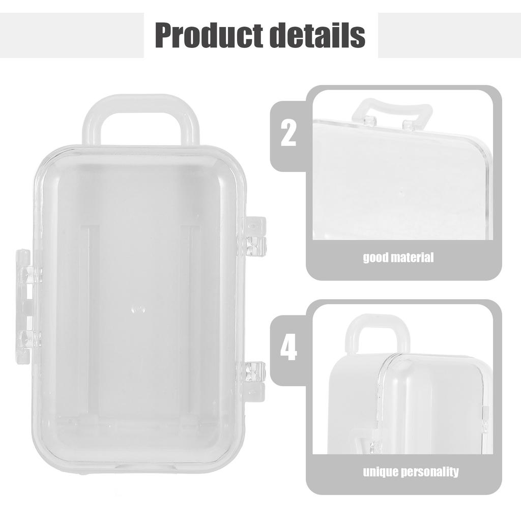 12Pcs Clear Mini Suitcase Candy Boxes Transparent Plastic Storage Boxes Travel Wedding Party Favor Decorations