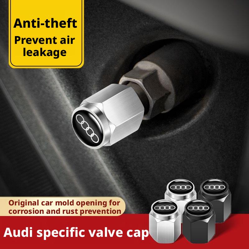 4Pcs Car Styling for Audi A3 8p Q5 A4 B9 B6 B8 A6 C6 C7 A5 S7 Tire Valve Stems Caps Weel Stem Air Covers Universal Accessories