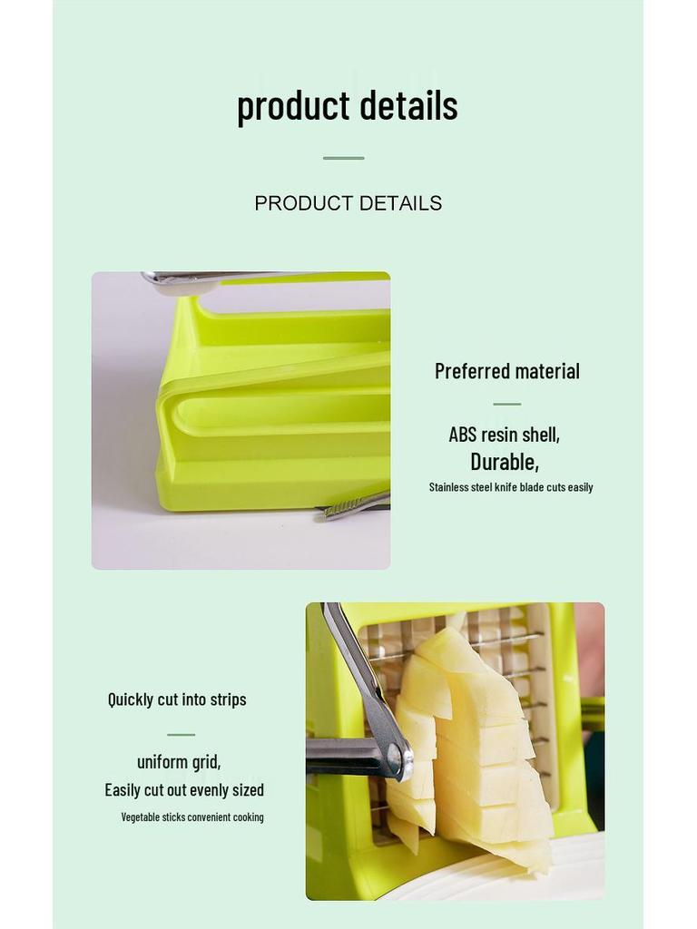 Manual Veggie Slicer: French Fry, Cucumber, Carrot, Potato, and Lettuce Cutter