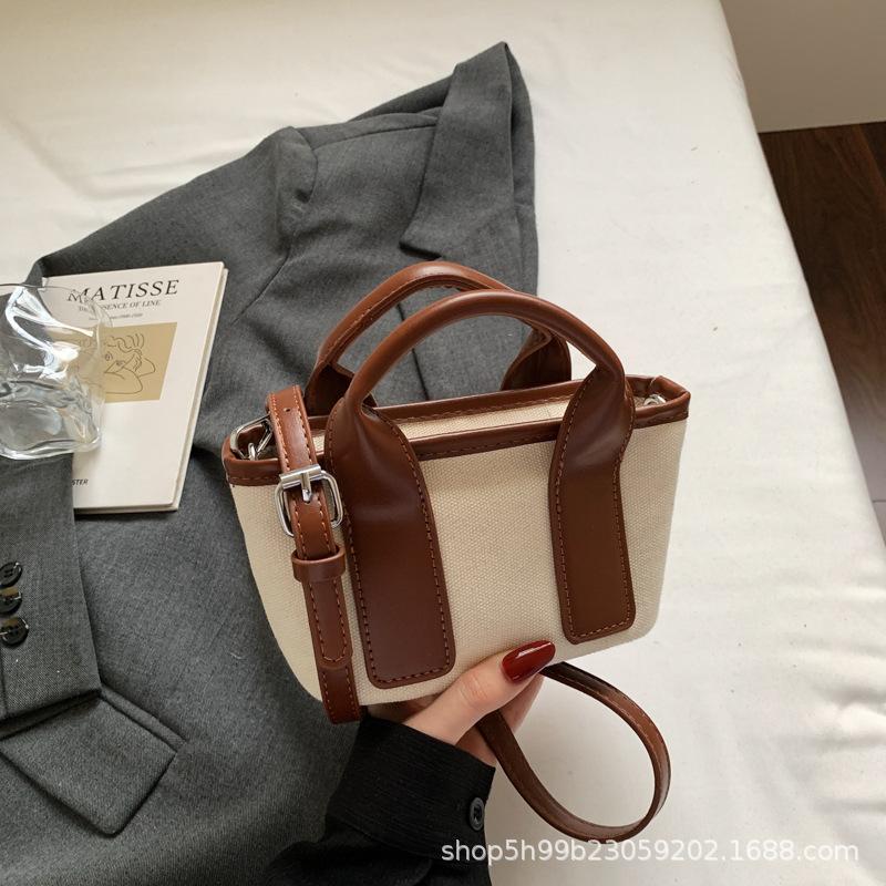 Premium canvas bag women's bag messenger bag new large-capacity fashion casual versatile shoulder handbag