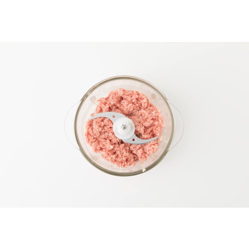 FUKAI Food Chopper, White | Mince Meat and Vegetable Cutter for Quick Cooking, Easy Meal Prep, Kitchen Appliance, 2 Speeds, 1200ml Capacity, Stainless