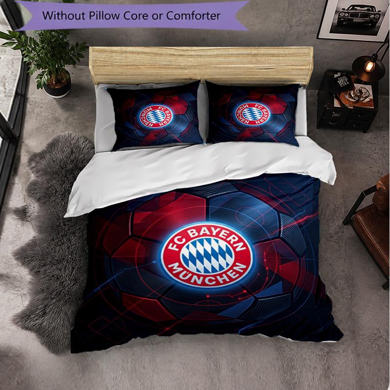 Set Biancheria da Letto Bayern Monaco Modello 3 Pezzi Morbida Copripiumino in Microfibra con Federe per Camera da Letto