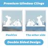 White Bunny Easter Window Clings Static Cling for Glass Home Party Decorations Removable Reusable