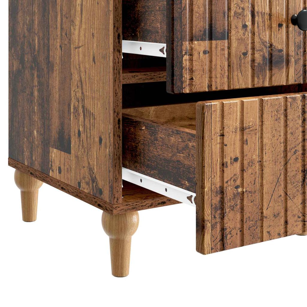 Nightstand Reclaimed Wood 43 x 41 x 66.5 cm Engineered Wood