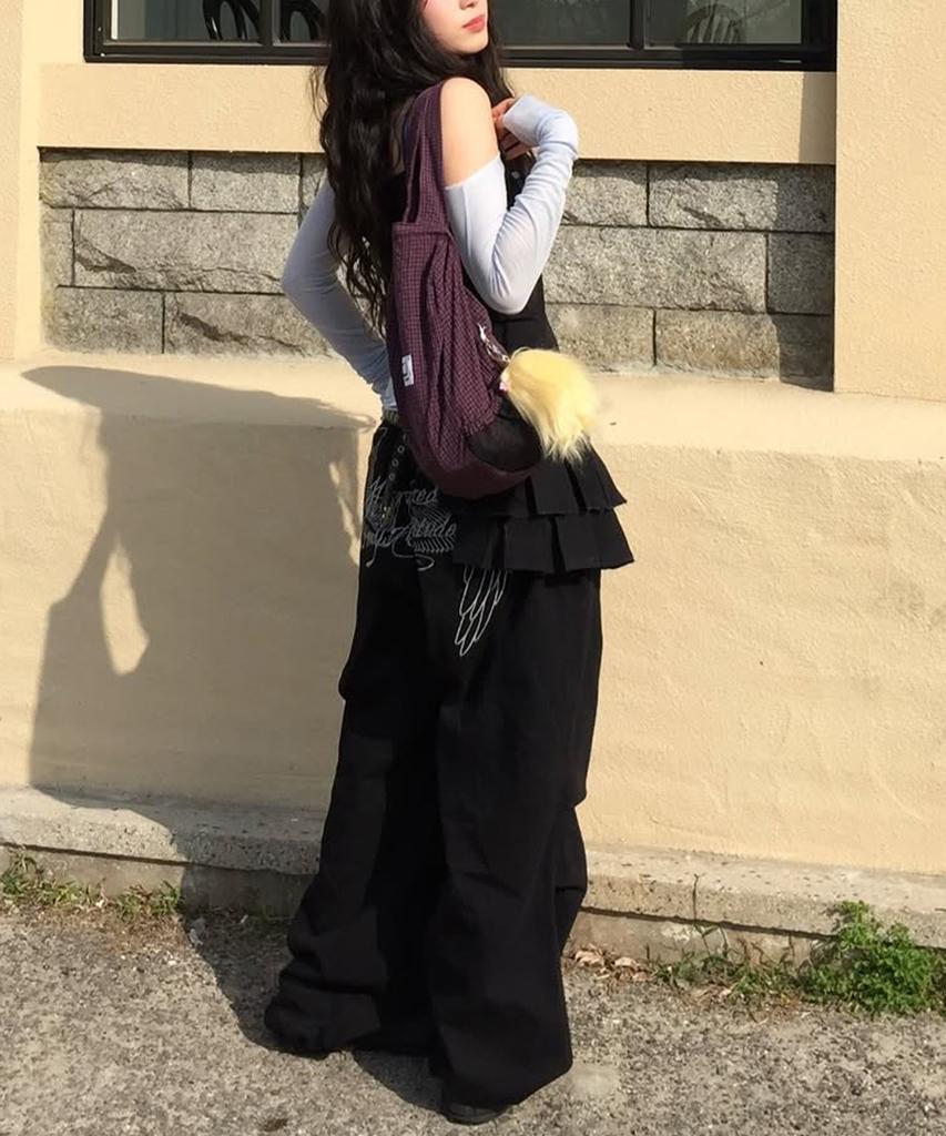 Lougeu Angel Parachute Pants_Black