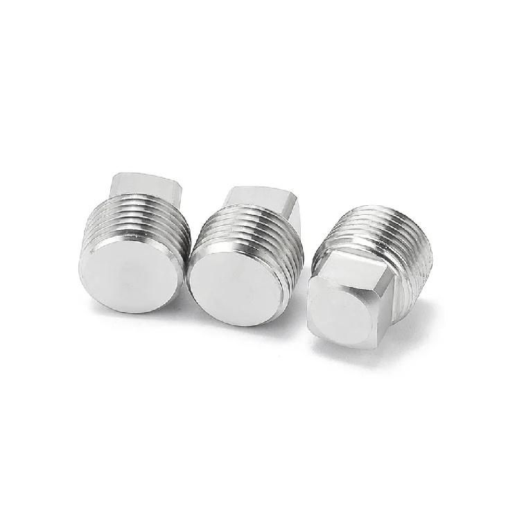 1 unidad 1/8" 1/4" 3/8" 1/2" 3/4" 1" 1-1/4" 1-1/2" 2" Pt Npt Macho Acero Inoxidable 304 Tapa Tapón de Extremo Cuadrado Accesorio de Tubería