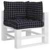 Pallet Cushions 3 Pcs Black Checkered Pattern Oxford Fabric