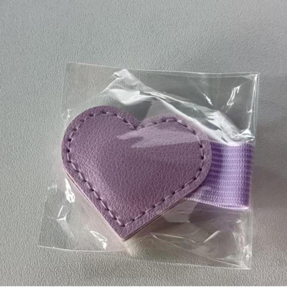 Cute Design Heart-Shaped Book Marks with Pen Holder Reading Gifts Magnetic Leather Bookmarks  Girls
