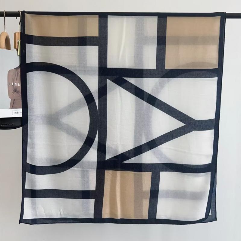Neuer Kontrastschal Buchstaben Modischer langer Schal Herbst und Winter Wärme Dünner Schal Unordentliches Strandtuch