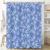 Modern Style Bathroom Shower Curtain with Waterproof Printing Pattern, Blue Color Decorative Fabric for Bathtub