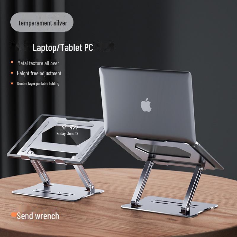 Rotatable Aluminum Laptop Stand for Apple & Huawei - Adjustable Height